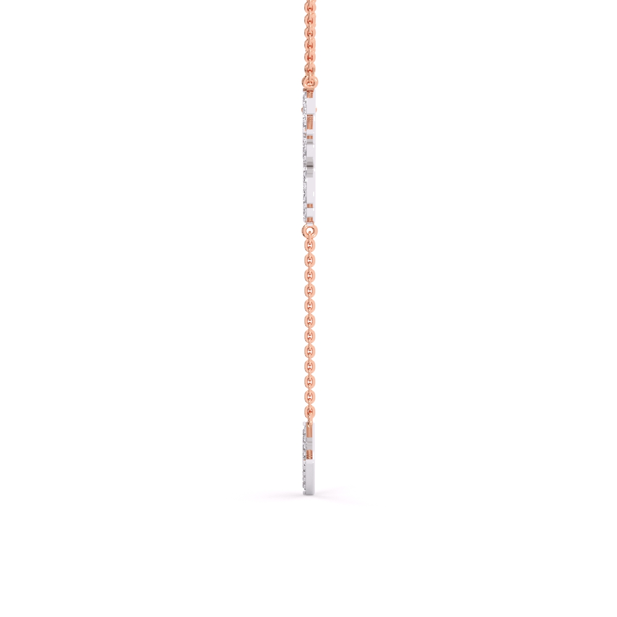 Trendy Wave Drop Lab Grown Diamond Necklace